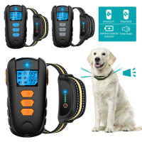 ZZOOI 3 IN 1 Electric Dog Training Collar Remote Control Anti Barking Device Beep Vibration Sound Flashlight Rechargeable Waterproof