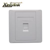 【NEW Popular89】 【NEW Popular89】 แจ็ค Rj45panel แบบแยกส่วน1พอร์ต Cat5e Cat6 Whitepc Wall Face Plate Faceplate Toolless คอมพิวเตอร์86มม.