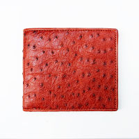 Ostrich Bifold Wallet กระเป๋าหนังนกกระจอกเทศสีแทน ทั้งภายในและภายนอก เป็นกระเป๋าหนัง Exotic ที่สำหรับทั้งชายและหญิง Western America