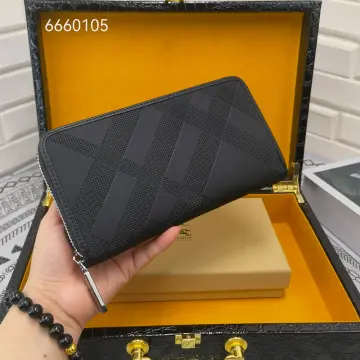 Hot Sale]Burberry Long Wallet for Women Original 2023 Luxury Genuine  Leather Zipper Wallet Business Wallet Fashion High Quality Plaid Splice Key  Card Handbag Size 19x10x2.5cm