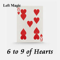 6ถึง9 Hearts Magic Tricks เล่นไพ่โป๊กเกอร์ Magic Trick Close Up Street Illusion Gimmick Mentalism Puzzle ของเล่น Magia Card