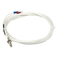 Limited Time Discounts FTARB01 K E Type M6 M8 M10 Bolt Head 2M Fibreglass Braided Cabel Screw Thermocouple Temperature Sensor