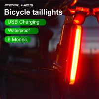 ✙ Hot Sale Bicycle USB Charging Rear Light 100 Lumens Six Flashing Modes Lamp Bike Waterproof Tail Light Outdoor LED Warning Light