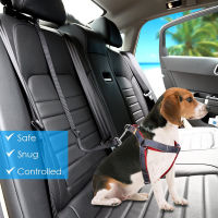 Dog Safety Seat Belts Strap Car Headrest Restraint Adjustable Nylon Seatbelt for Dog Cat Vehicle Seatbelt for Harness Collar