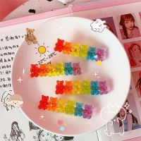 Jelly Bear Colorful Fashion Hair ClipKawaii Rainbow Color Hair Clip Gummy bears Hairpin Trendy Hair Accessories Korean Jewelry