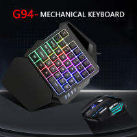 ร้านสมาร์ท G94 เล่นเกม USB moused และ 35 คีย์คีย์บอร์ดแบบมีสายชุดที่มี 3 สี LED backlit การออกแบบวิศวกรรมแป้นพิมพ์สำหรับแท็บเล็ตสก์ท็อป