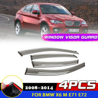 Windows Visor สำหรับ BMW X6 M E71 Hybrid E72 2008 ~ 2014 2009 2010กันสาด Sun Rain Eyebrow Guard Deflector สติกเกอร์อุปกรณ์เสริม