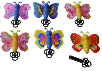 Free ship 12X FUN assorted colors spring up flying butterfly girls kids party favor gifts loot bag pinata stock fillers prizes