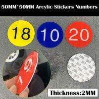 【LZ】✿❈  10PCS 50MM Arcylic Stickers Numbers Signs Digital Label Number Tags Classification Mark Self-adhesive Number Plates Marker 1-100