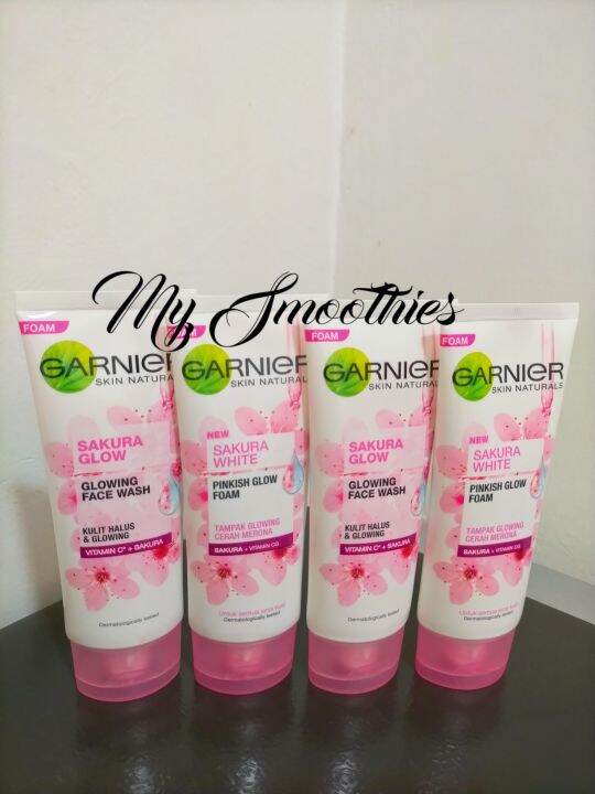 GARNIER FACE WASH PINK 100 ML ALL VARIANT / GARNIER SAKURA GLOW