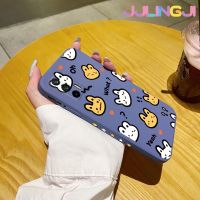 Jjlingji เคสสำหรับ Realme Q3โปร X7สูงสุดเคสโทรศัพท์ดีไซน์ใหม่บางลายกระต่ายน่ารักเคสป้องกันขอบสี่เหลี่ยมเคสนิ่มเคสปลอกซิลิโคนเคสกันกระแทก