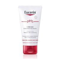 NEW !!! จัดโปรโมชั่น สินค้าใหม่ ส่งฟรี Eucerin pH5 Cream for Hand and Body 75ml.ช่วยเสริมเกราะปกป้องผิว Cash on delivery [ FREE Delivery ]