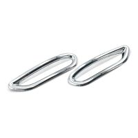 Car Chrome Silver Rear Reflector Fog Light Lamp Cover Trim Bezel Frame for Nissan Qashqai J11 2014-2017