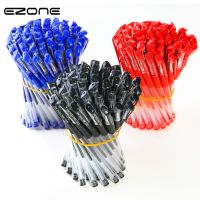 (Rui baoG) EZONE 20ชิ้นปากกาเจล0.5มม. สีดำ/ สีฟ้า/สีแดงหมึกกระสุน/เข็มจมูกลูกกลิ้งปากกาหมวกดึงการออกแบบเขียนได้อย่างราบรื่นเขียนเครื่องเขียน