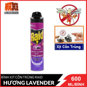 HCMBình xịt côn trùng Raid Hương Lavender 600ml