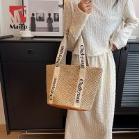 French small straw bag new female pop joker one shoulder weaving large capacity tote bags beach bag --ndjb238803