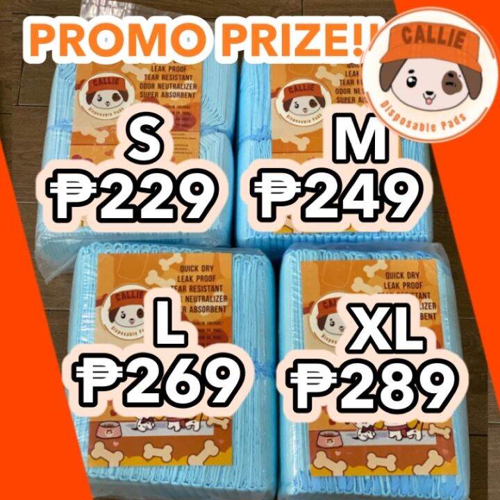 ♕Pet Pee Pads Dog Pet Training Pee Pads ( Per Pack Small, Medium, Large