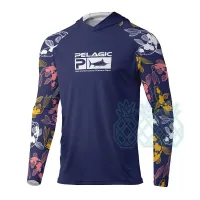 【CC】 PELAGIC Fishing Hooded Clothing Men Sleeve Breathable Wear Camisa Pesca Outdoor Protection Shirts UPF50