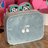 Cherry Velvet Cute Childrens Handbag Portable Travel Bag Wash Bag Multifunctional Toy Bag Cosmetic Bag Storage Handbags 2022