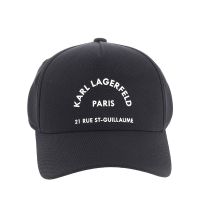 Karl Lagerfeld White Print Cap Baseball Hat