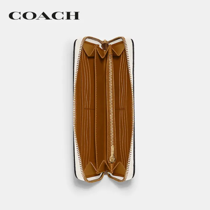 coach-กระเป๋าสตางค์ผู้หญิงรุ่น-long-zip-around-wallet-in-signature-canvas-สีครีม-c4452-imdqc