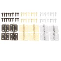 10Pcs Iron Door Cabinet Luggage Hinges 4 Holes Decor Jewelry Wood Boxes Decorative Furniture Hinge 18*16mm Bronze/Silver/Gold Door Hardware Locks