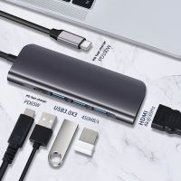 【Booming】 liaoxian3105992120 USB Type-C เป็น HDMI เข้ากันได้ PD USB 3.0 Hub USB C Type-C 5 In1 Hub HD 4พัน S Plitter PD ชาร์จข้อมูลสำหรับ Macbook