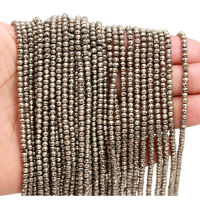 1 ST 15.5cm Long Natural Pyrite Faceted Polished Beads 2mm-3mm/ Top High Quality Stone / Stone for Jewelry