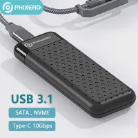 PHIXERO M2 NVME เคส SATA SSD Enclosure ฮาร์ดไดรฟ์เสริมกล่องเก็บของดิสก์2280 2230 2242 2260สำหรับพีซีแล็ปท็อปโน๊ตบุค