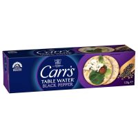 Carrs Table Water Crackers Black Pepper 125g คาร์แครกเกอร์พริกไทยดำ 125 กรัม