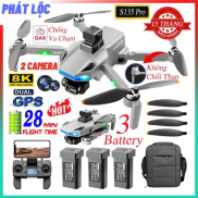 Máy Bay Flycam S135 Pro Max Drone Camera 8k Cao Cấp, Cảm Biến Chống Va Chạm