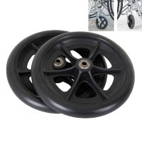 2PCS 8 Inch Diameter 8MM Wheelchair Casters Small Cart Rollers Chair Wheelchair Accessories Front Wheel Casters Replace