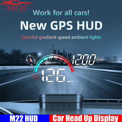 M22รถ S Peedometer GPS HUD บนกระดานคอมพิวเตอร์สมาร์ทอัตโนมัติกระจกโปรเจคเตอร์หัวขึ้นแสดงแกดเจ็ตเวลาเข็มทิศสำหรับรถทั้งหมด
