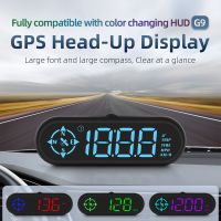 NOYAFA มาตรวัดความเร็วด้วย GPS NF-G9 HUD แสดงผลบนจอแสดงการมิเตอร์ดิจิตัลอัตโนมัติพร้อมอุปกรณ์เสริมอิเล็กทรอนิกส์สัญญาณเตือนภัยมาตรวัดความเร็วรถยนต์