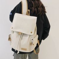 hot style School bag female ins Korean style forest backpack high school college student simple versatile male