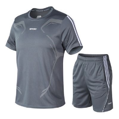 5XL Running T Shirt Sport GYM Tshirt Short Sleeve Football Basketball Tennis Shirt Quick Dry Fitness Sports Set Suits Sportswear