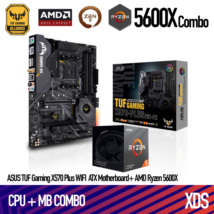 AMD Ryzen 5 5600x + ASUS TUF Gaming X570 Plus WIFI ATX Motherboard