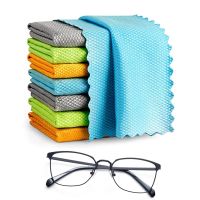 ☸ Microfiber Glass Cleaning Cloths Lint Free Glasses Wiping Cloth Premium Window Cleaner Quickly Clean Screen Windshields Mirrors