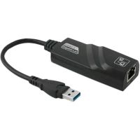 USB 3.0อะแดปเตอร์อีเทอร์เน็ต10/100 / 1000Mbps สำหรับแล็ปท็อปปลั๊กแอนด์เพลย์ (สีดำ) (มีในสต็อก)