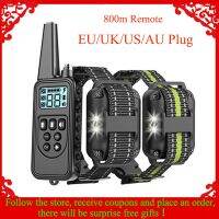 800M Dog Training Collar Remote Electronic Shock Training Equipment Rechargeable Waterproof Stop Barking Dog Collars Nylon Rope