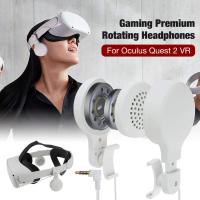 For Oculus Quest 2 VR Adjustable Wired Headphone Earphone White Gaming Headset Premium Rotating Headphones For VR Accessories