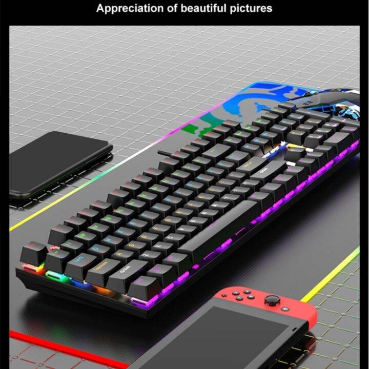 rgb-gaming-keyboard-และ-backlit-mouse-set-km600-usb-wired-gamer-mouse-and-keypad-combo-blue-switch-for-desktop-computer