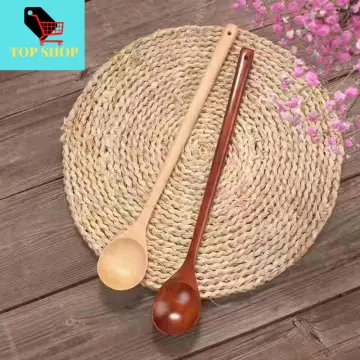 Wooden Mixing Spoon, 16.5 Inch Giant Wood Spoon, Long Handled Wooden Spoon