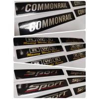 สติ๊กเกอร์เส้นดำ แบบเรียบ สำหรับติดรถ ได้ทุกยี่ห้อ คำว่า SPORT COMMONRAIL RWS Racing World Sport ติดรถ แต่งรถ sticker ติดก้านล้อ ก้านล้อ ติดขอบประตู