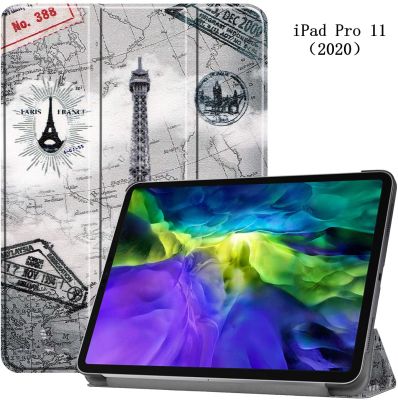 เคส iPad Pro 11 นิ้ว,รุ่นที่ 2 ปี 2020,[รองรับการชาร์จดินสอของ Apple] ฝาครอบด้านหน้าสามพับ,ฟังก์ชั่นการนอนหลับ/ตื่นอัตโนมัติ,ultrathin หนัง PU Soft TPU กลับเคส (iPad Pro 11(2020), 2 ประเภท)