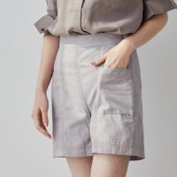 Ivory No.5 กางเกงขาสั้นผ้าคอตตอน แต่งเดินเส้น รุ่น Cotton Dye Shorts