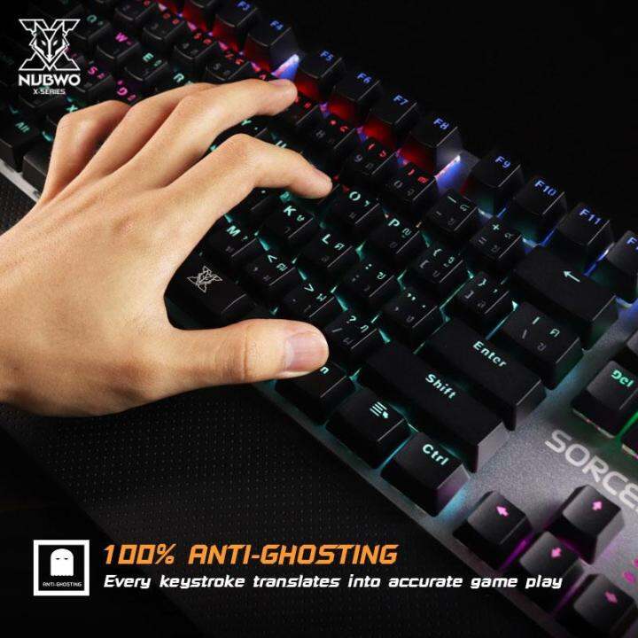 nubwo-x28-sorcerer-gaming-keyboard-คีย์บอร์ดเกมมิ่ง-ปุ่มแมคคานิคอล-ปรับเปลี่ยนโมดด้วยลูกบิด