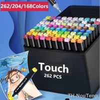 【hot】✹☎□  262/204/168/120/100/12 Colors Oily Set for Draw Headed Based Markers Graffiti Manga School Supplies