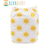 ALVABABY New Positioned Baby Diaper Eco-friendly Cloth Nappy Reusable with 1pc Microfiber Insert