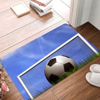 Cute Soccer Ball Lover Football Field Lawn Cool Doormat Rugs For Living Room Bathroom Kitchen Rug Anti-Slip Flannel Mat Carpets